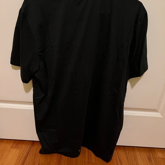 Adidas Men's Black Tee with Pale Blue Logo - Picture 3 of 9